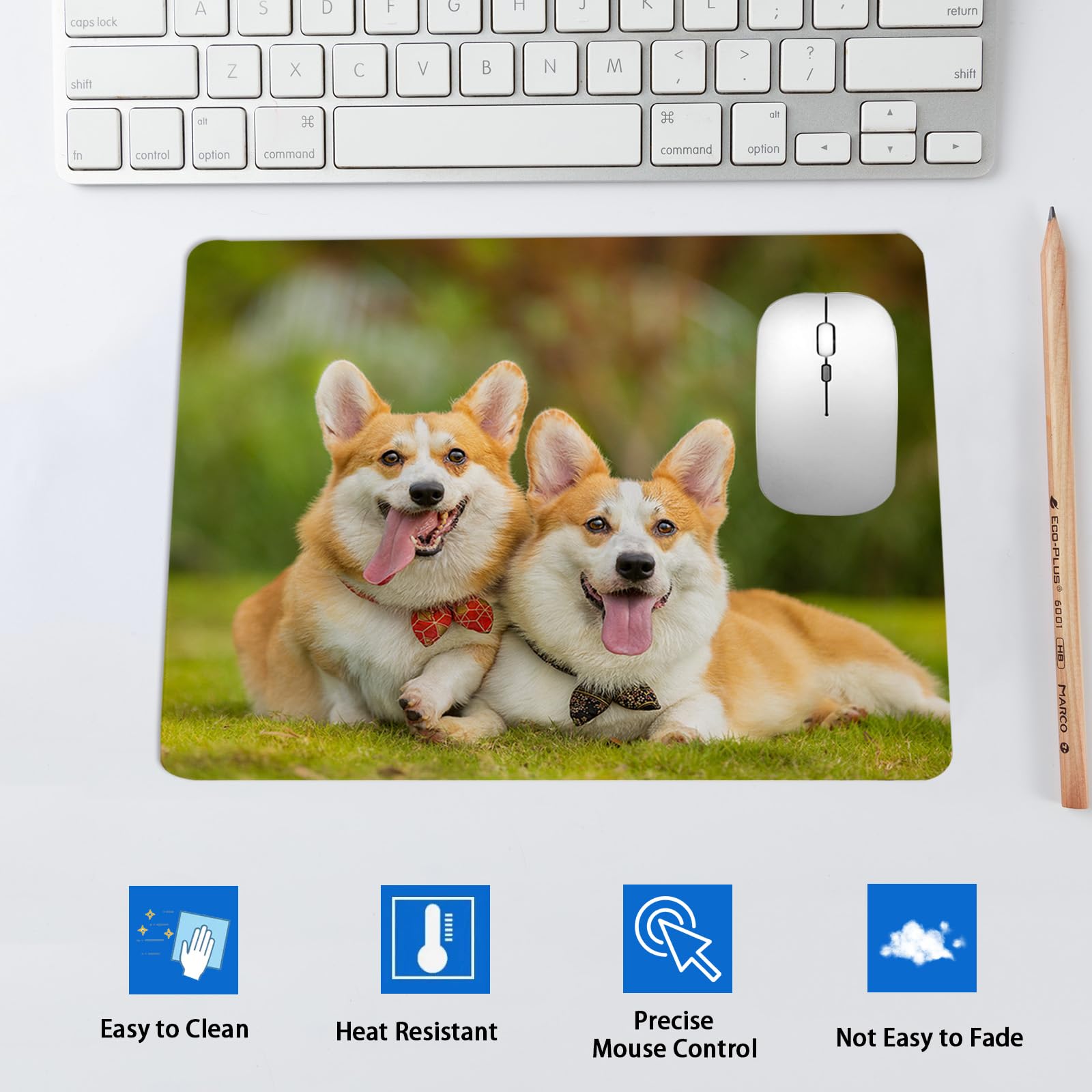 40 PCS White Mouse Pad 3mm Thick for Heat Press Printing,Bulk Mousepad Blanks for Heat Transfer