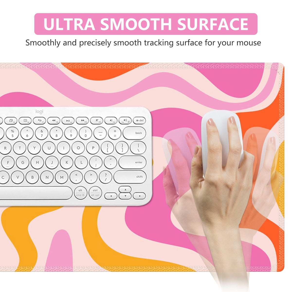 iCasso Large Mouse Pad (35.4x15.7 in), Keyboard Mouse Mat Desk Pad for Work