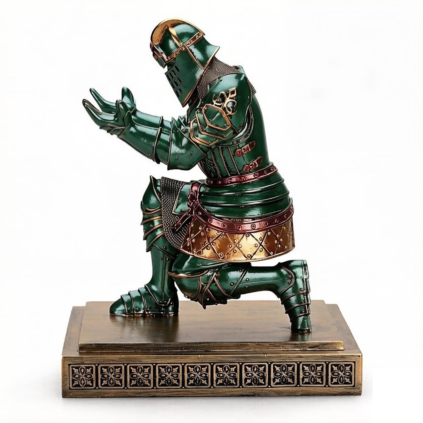 King's Guard Knight Pen Holder with a Letter Opener Desk Organizers Green