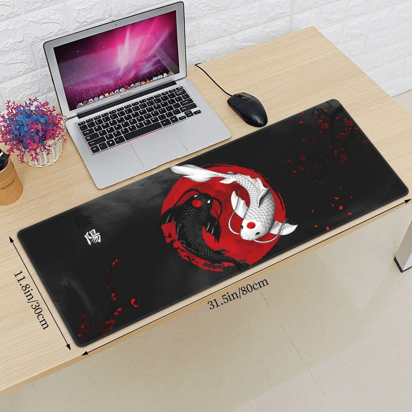 Japanese Koi Mouse Pad XL Extended Desk Mat, Computer Mousepad