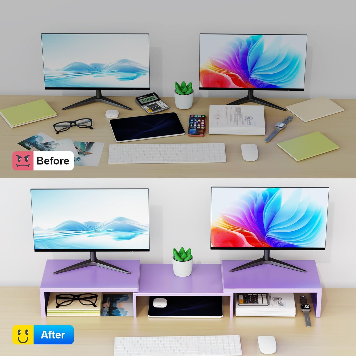 OUTIOE Dual Monitor Stand Riser
