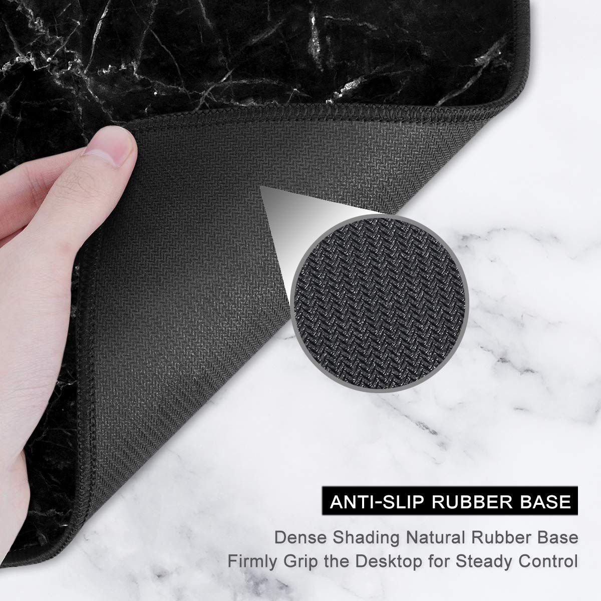 Auhoahsil Large Mouse Pad, Full Desk XXL Extended Gaming Mouse Pad 35" X 15", Waterproof Desk Mat