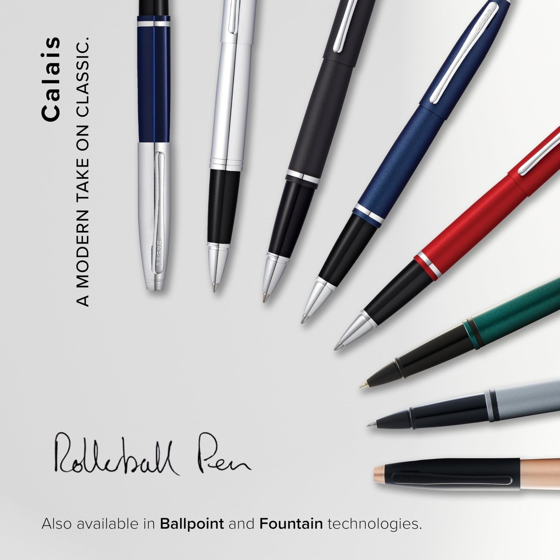 Cross Calais Rollerball Pen, Matte Black, Medium Point, Black Ink