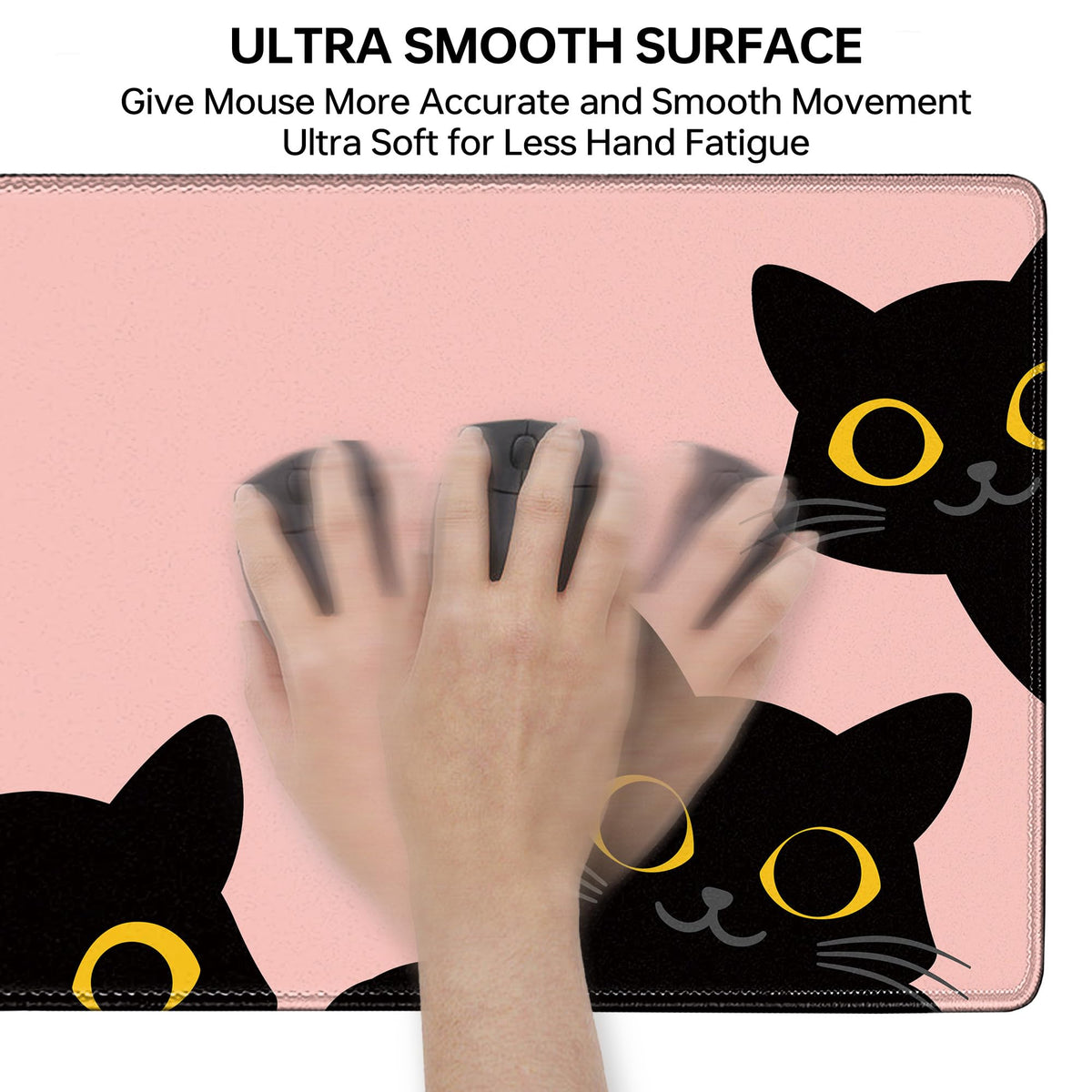 Pink Cute Cat Mouse Pad for Desk,Kawaii Mouse Pad 31.5 X 11.8 in Mouse Mat Desk Pad,Extended