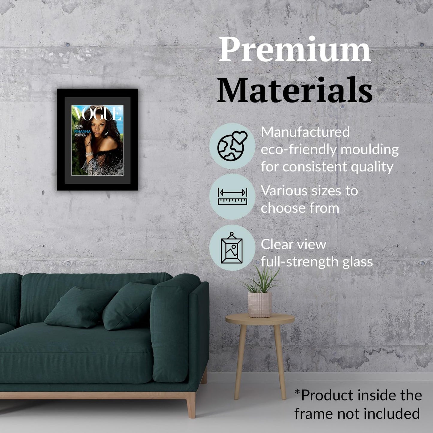 Creative Picture Frames 8.75 x 11.25 Magazine Frame with Full-Strength Glass, Holds Up To A 1/4"