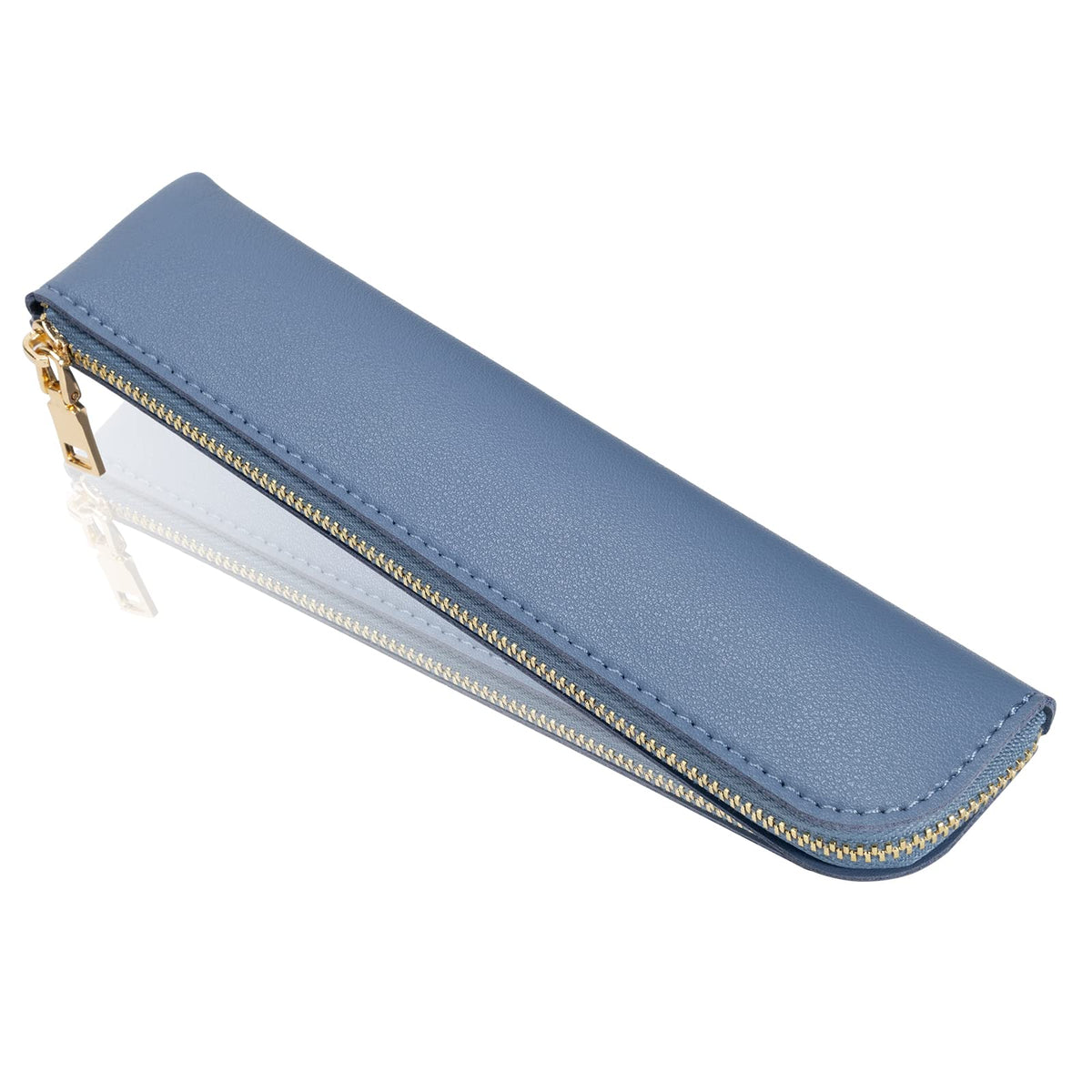 Sluxa Leather pencil case, Thin soft pen bag, Small pencil case for adults,Senior leather Minimal