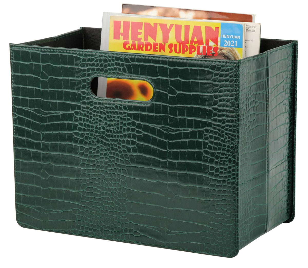 HofferRuffer Magazine Basket Holder, Foldable Magazine Rack, Document File Holder Organizer, File