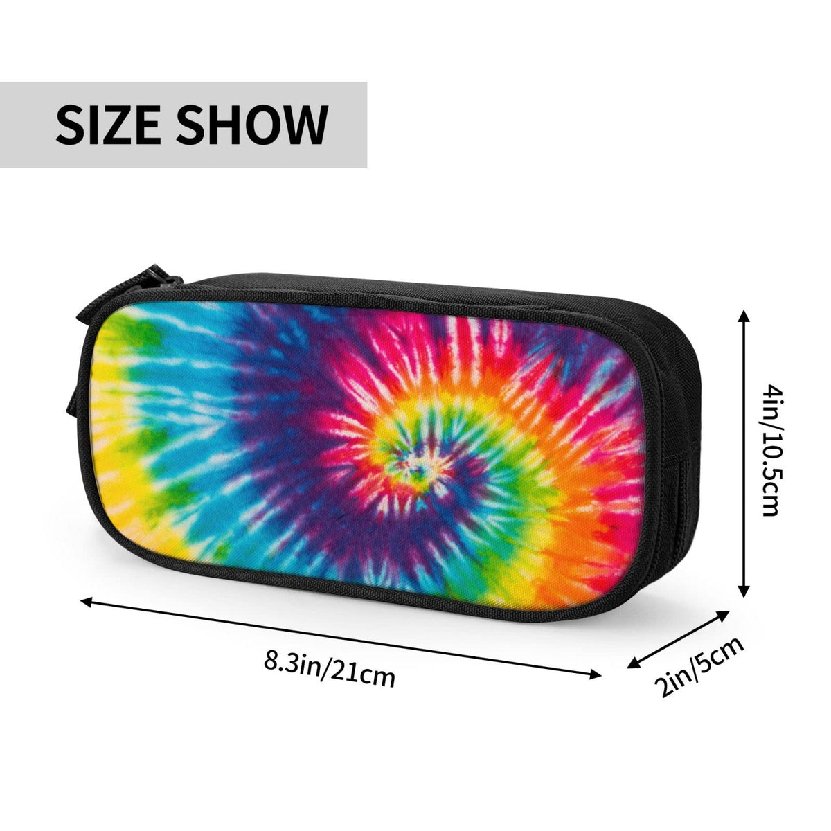 YETTA YANG Colorful Tie Dye Pencil Box Case for Pen Holders Office Supplies Big Capacity large