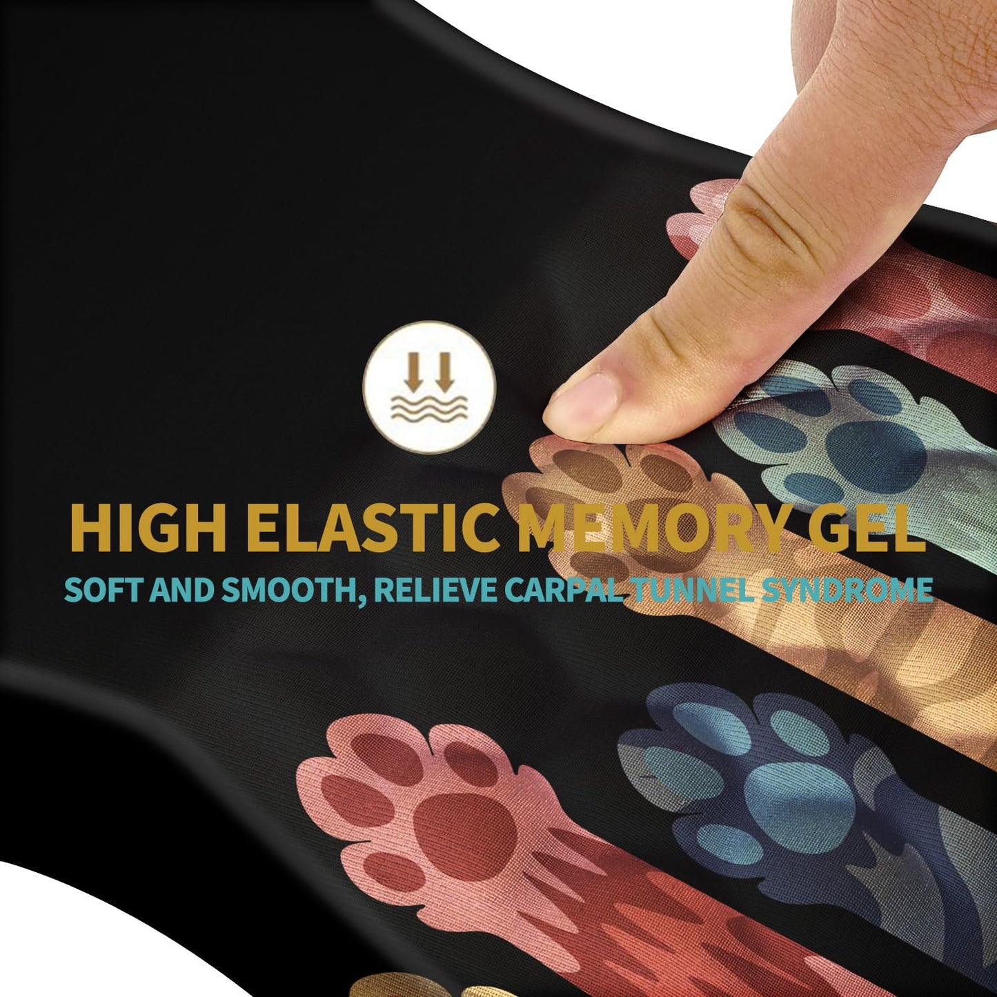Hokafenle Ergonomic Mouse Pad Wrist Support with Massage Design, Wrist Rest Pain Relief Mousepad