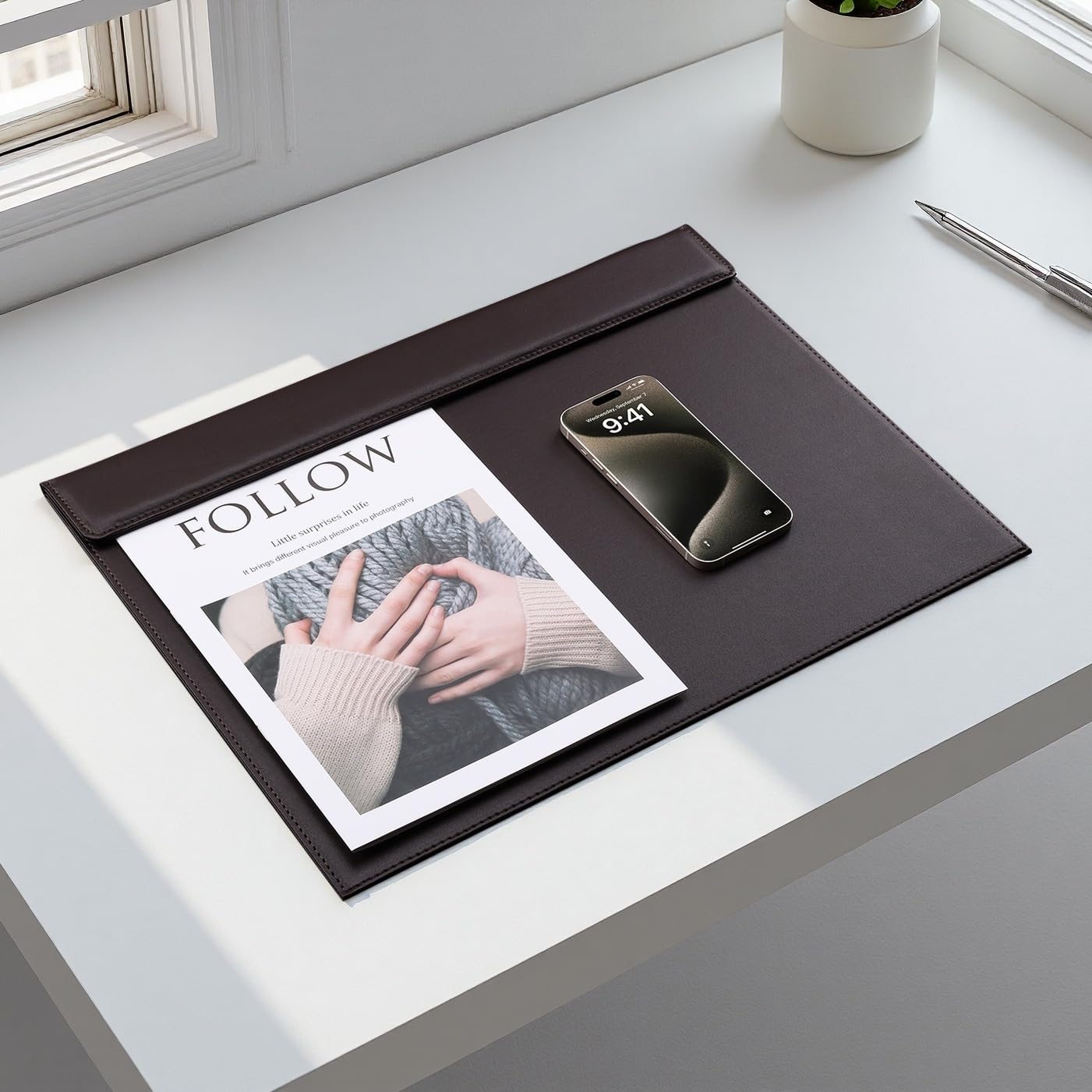 KINGFOM 18''x14'' Large Rectangle A3 Desk Writing & Drawing Desk Pad &Board Table Protector Mat