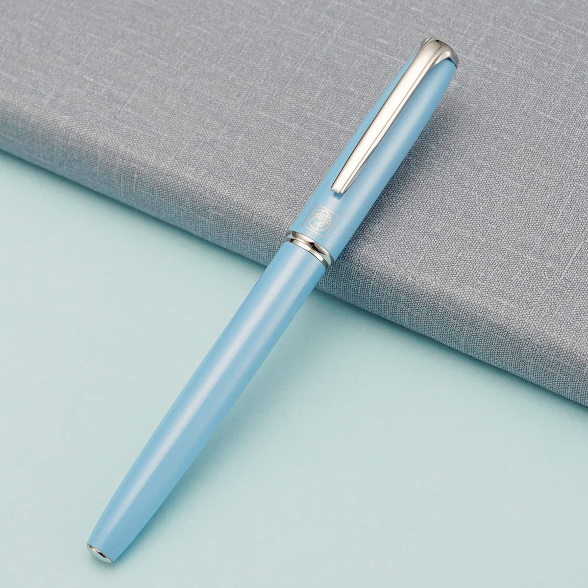 erofa Picasso 916 Sky Blue Fountain Pen with Gift Box Writing Pen Set Medium Nib 0.7mm for Office