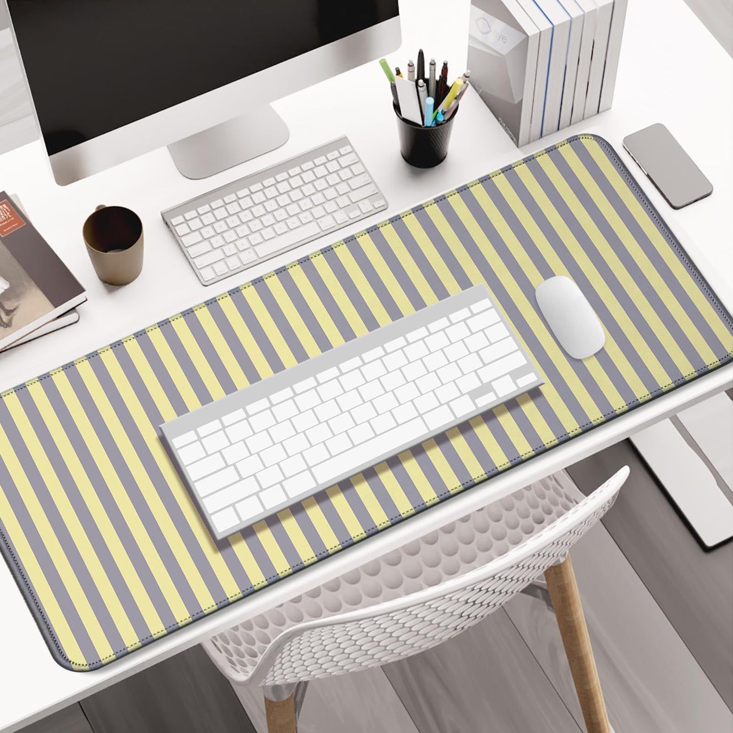 AYKDTFN Stripe Large Mouse Pad, Extended Desk Mat for Gaming, Office & Home
