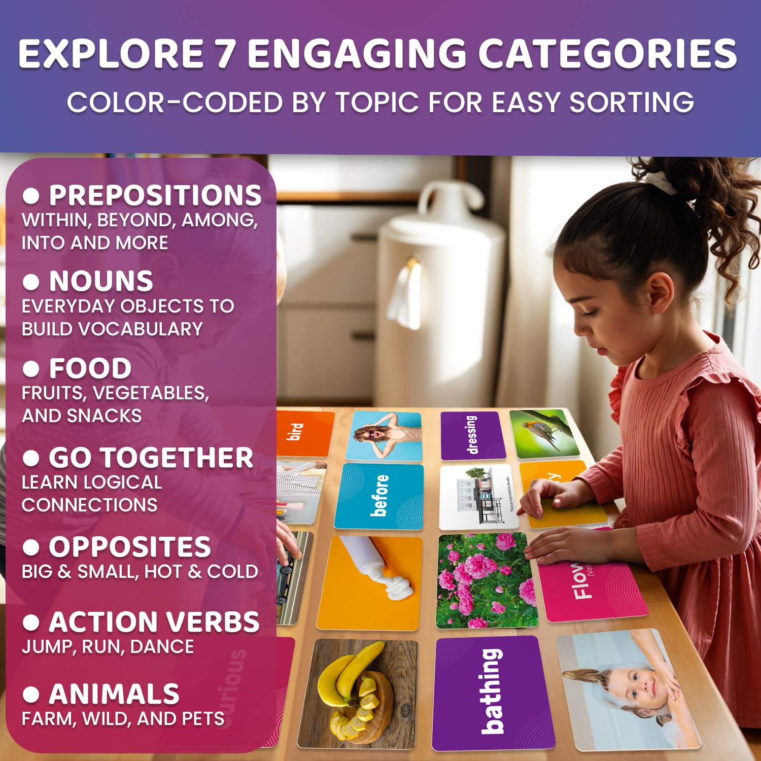Vocabulary Builder Flash Cards for Kids Ages 4-8 — Speech Therapy Materials