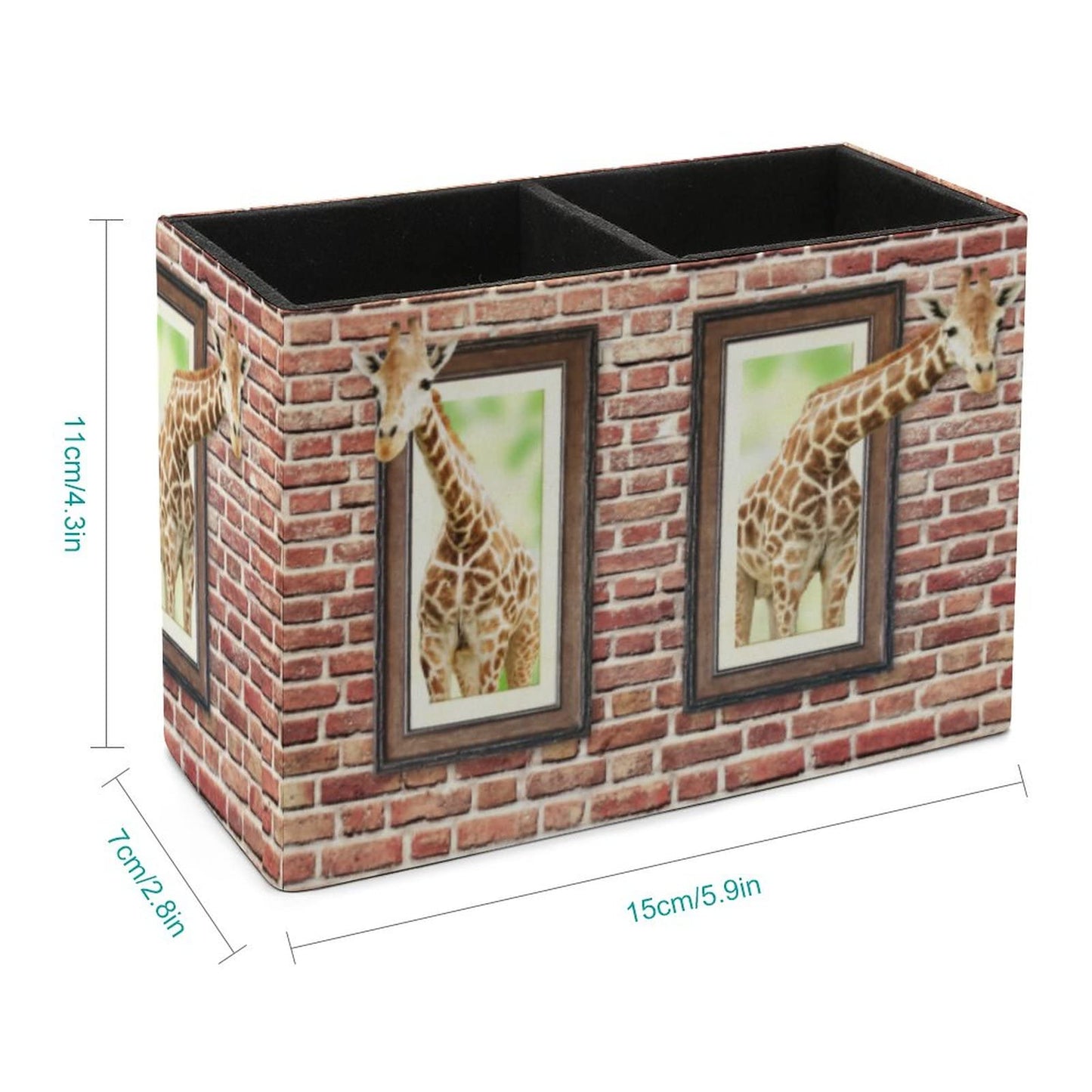 Pencil Holder for Desk, Curious Cute Giraffes Pen Holder Storage Desktop Pen Organizer Desk Pencil