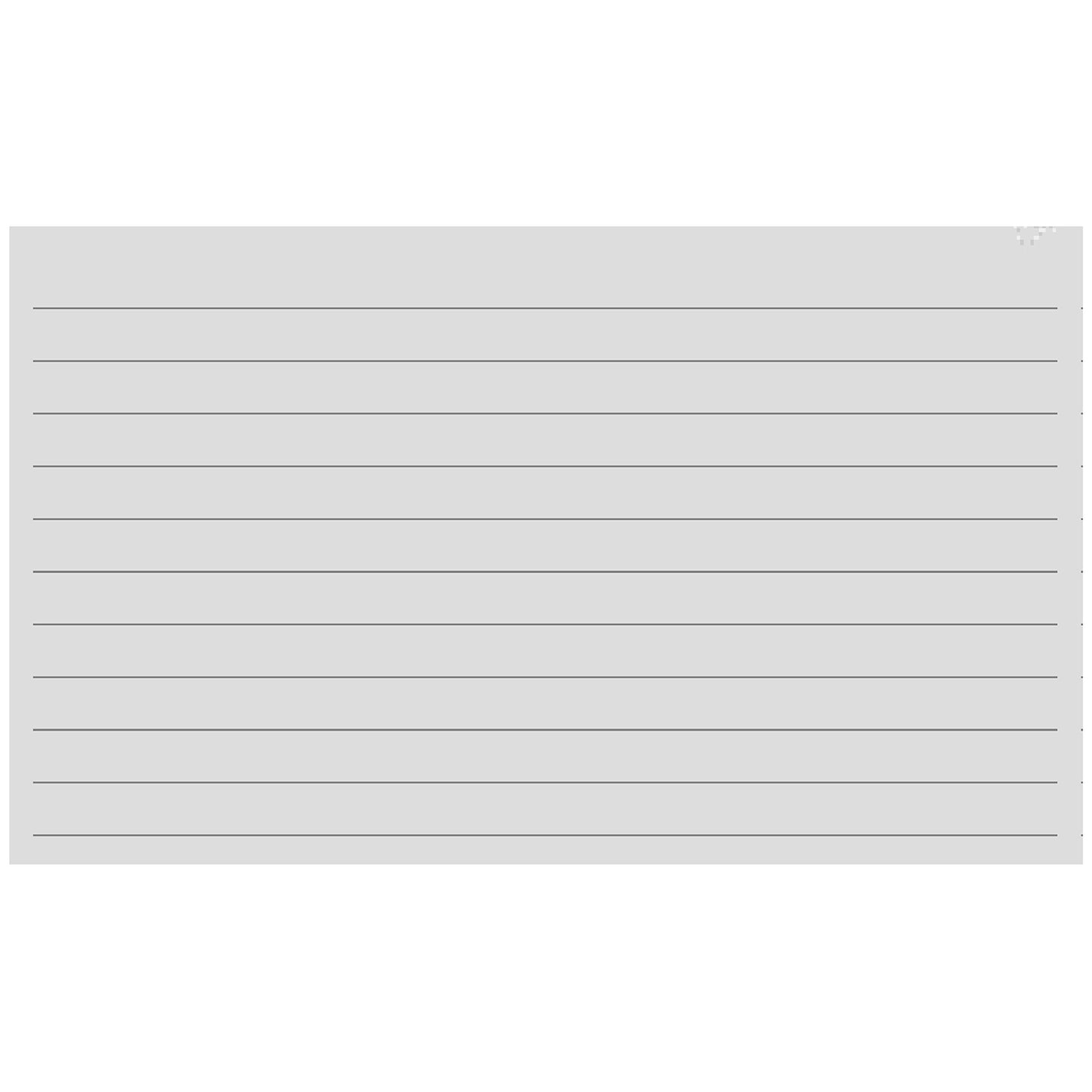 Colonial Cards: 150 Color Cardstock 3" x 5" Index Cards, Gray, Lined Landscape Format