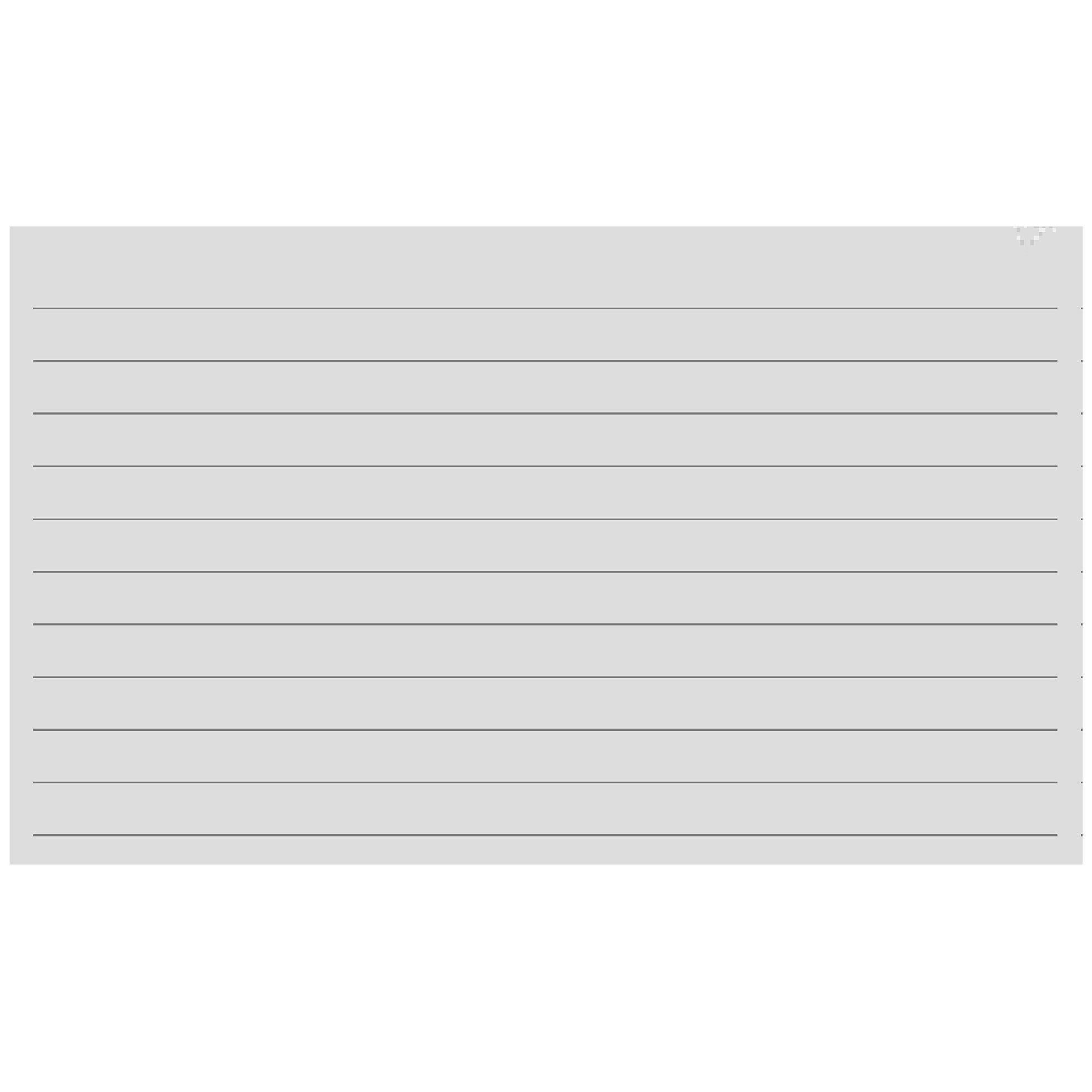 Colonial Cards: 150 Color Cardstock 3" x 5" Index Cards, Gray, Lined Landscape Format