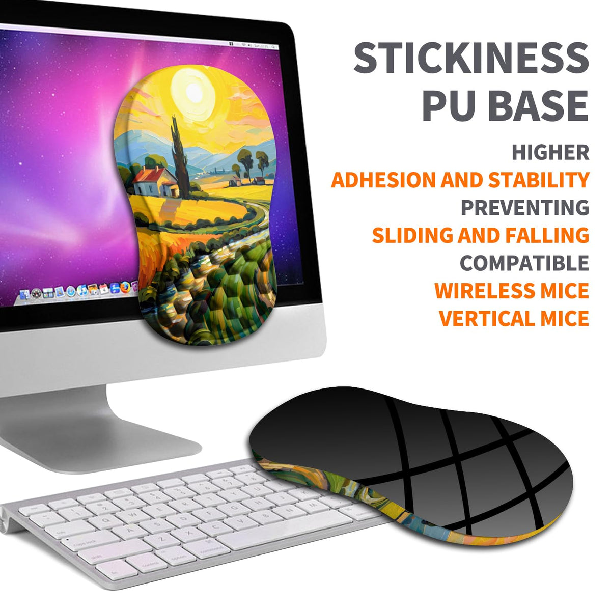 Armanza Ergonomic Joint Wrist Support Mouse Pad with Memory Foam Cushion Massage Bump, Carpal
