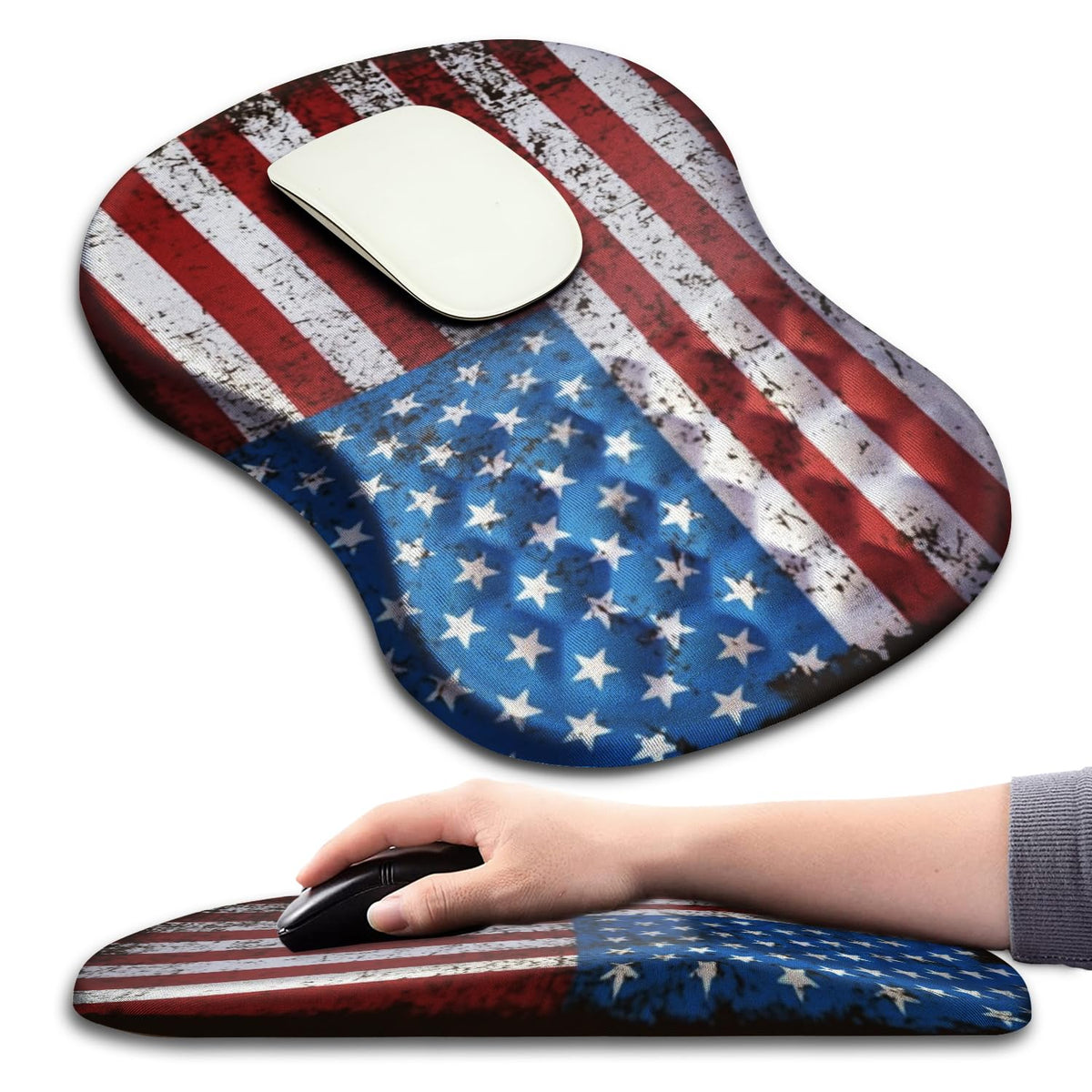 Hokafenle Ergonomic Mouse Pad Wrist Support with Massage Design, Wrist Rest Pain Relief Mousepad