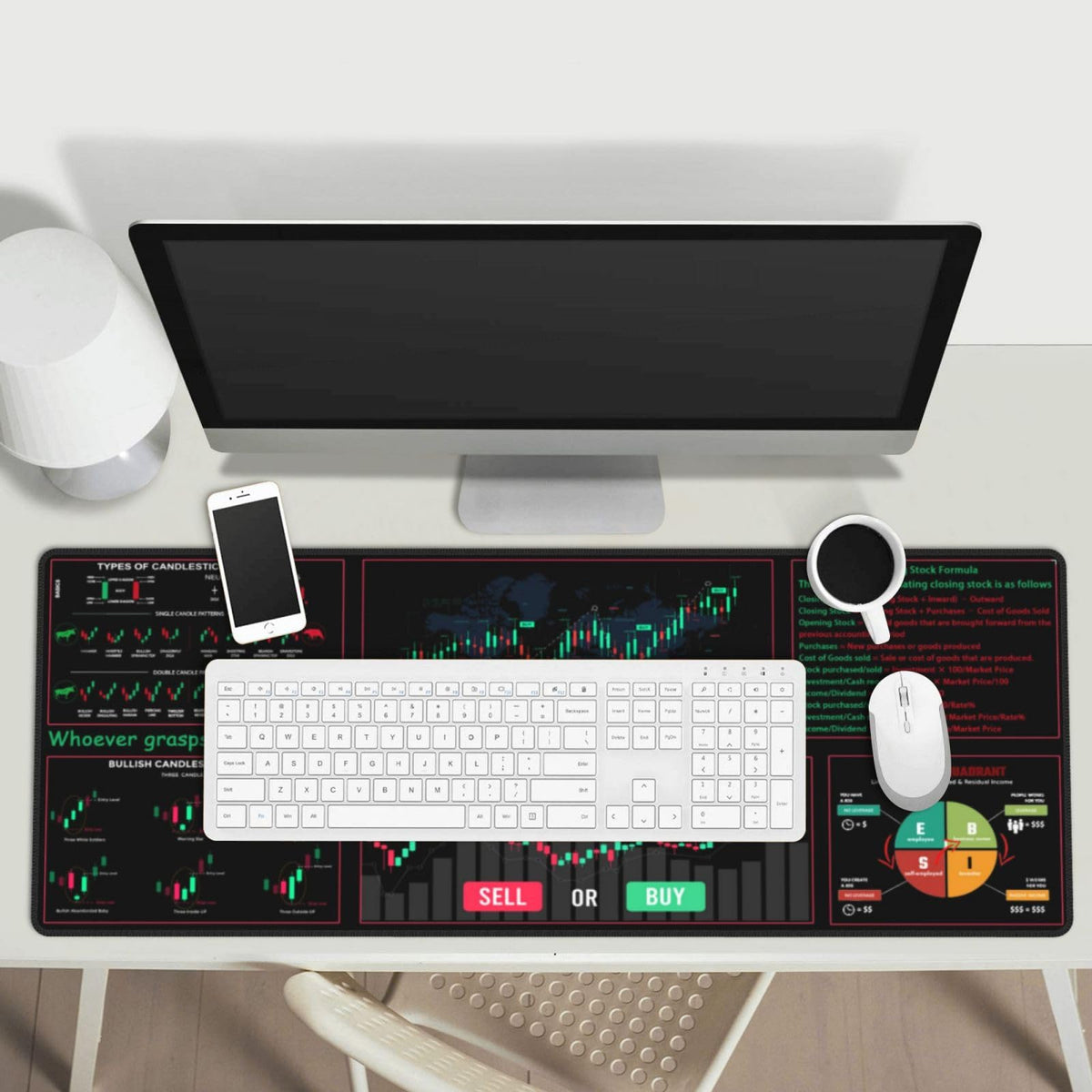 Sigouyinei Extra Large Desk Pad 31.5x12in Office Gaming Non-Slip Mouse Pad