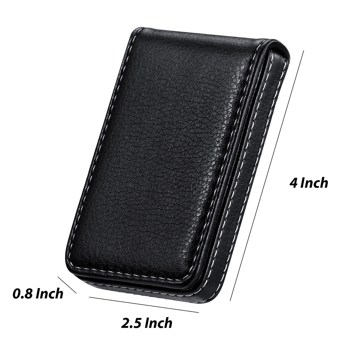 Outus 4 Pieces Business Card Holder, Gift for Husband Him Men PU Leather Business Card Case Pocket