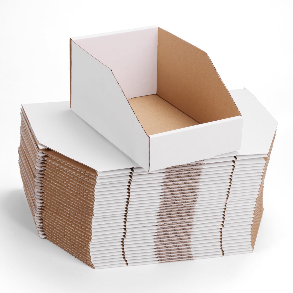 ZBEIVAN Cardboard Storage Bins Boxes 35 Packs 9.4x6x4.5 Inches, Easy Assembly Pantry Organizer Bins