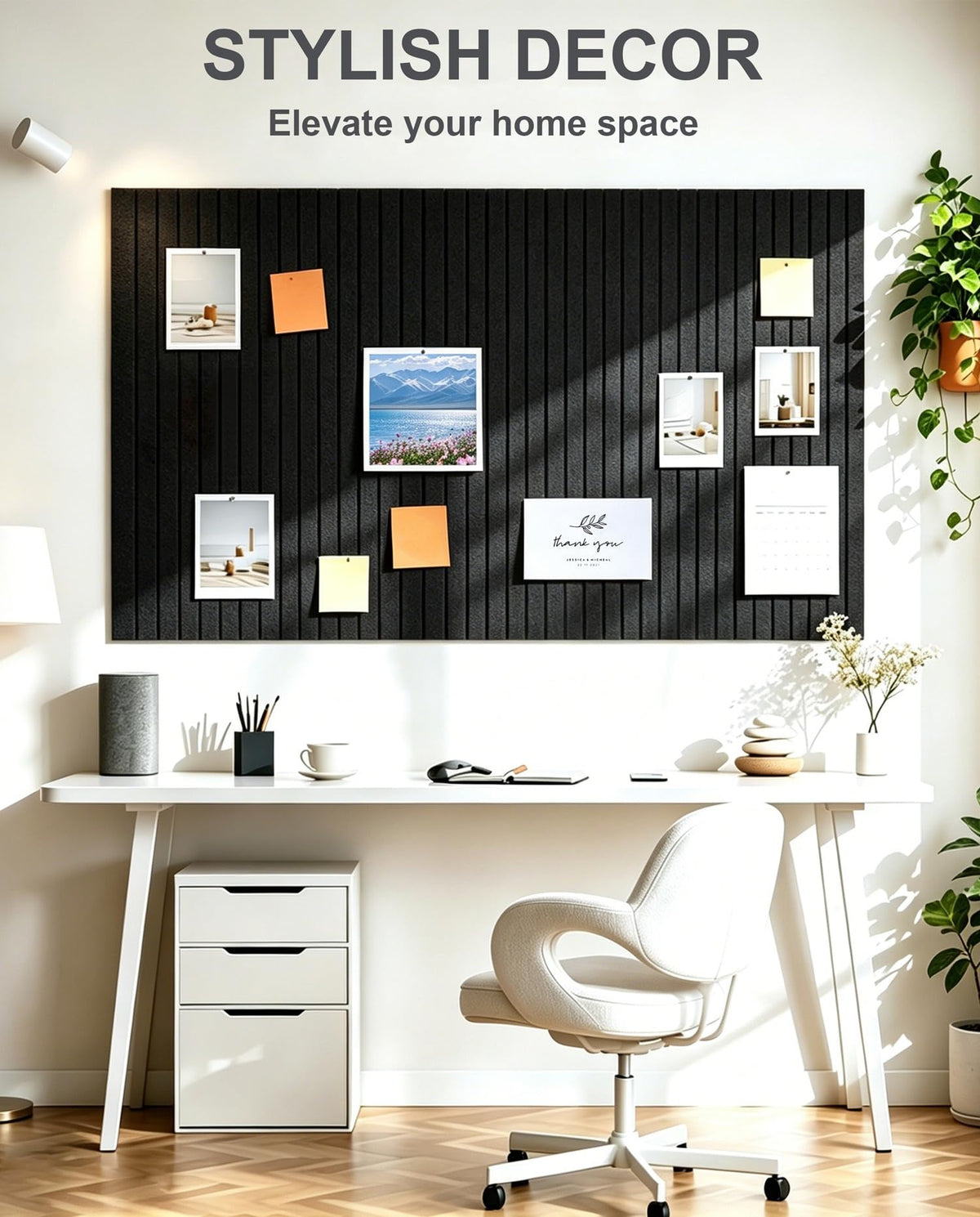 G Gamit 0.47" Thick Felt Pin Board 36"x24" Large Cork Board Alternative 6 Pack 11.81"x11.81"Felt