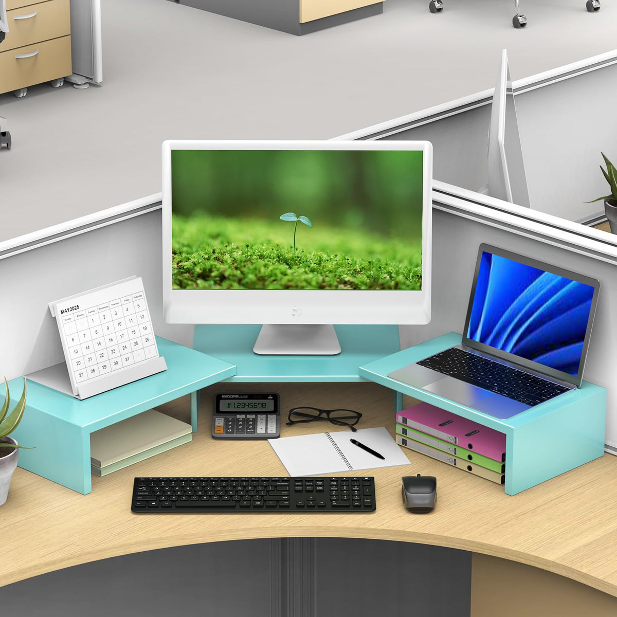 OUTIOE Dual Monitor Stand Riser