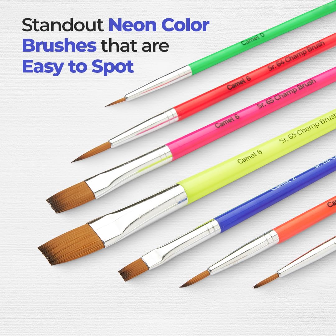 Camlin Champ Brush Set - Pack of 7 (Multicolor)