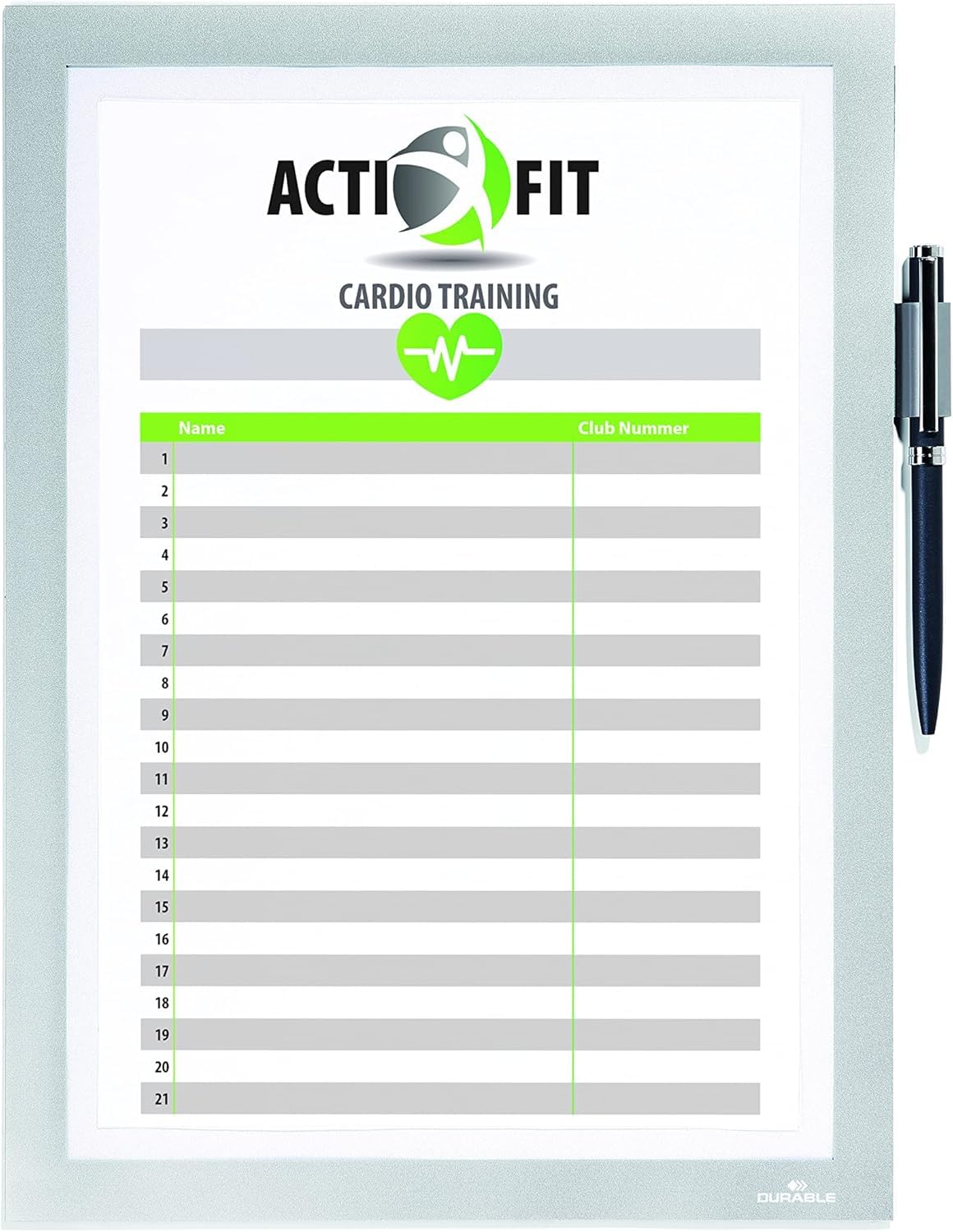 Durable Magnetic Frame Duraframe Note A4, Silver, Self-Adhesive