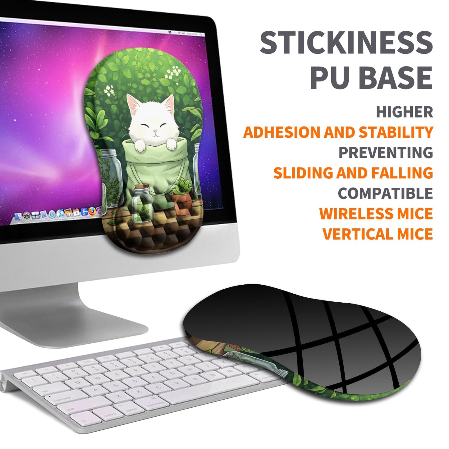 Armanza Ergonomic Joint Wrist Support Mouse Pad with Memory Foam Cushion Massage Bump, Carpal