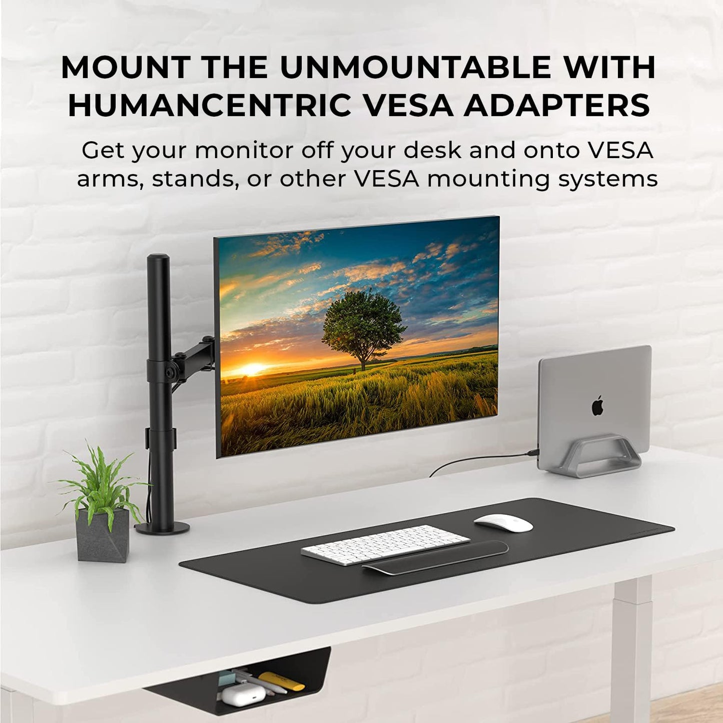 HumanCentric VESA Mount Adapter Compatible with Dell Monitors 75x75|100x100