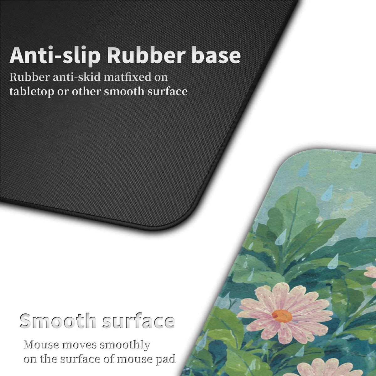 Rainy Garden Frog Large Mouse Pad, 31.5 x 11.8 in Extended Desk Mat