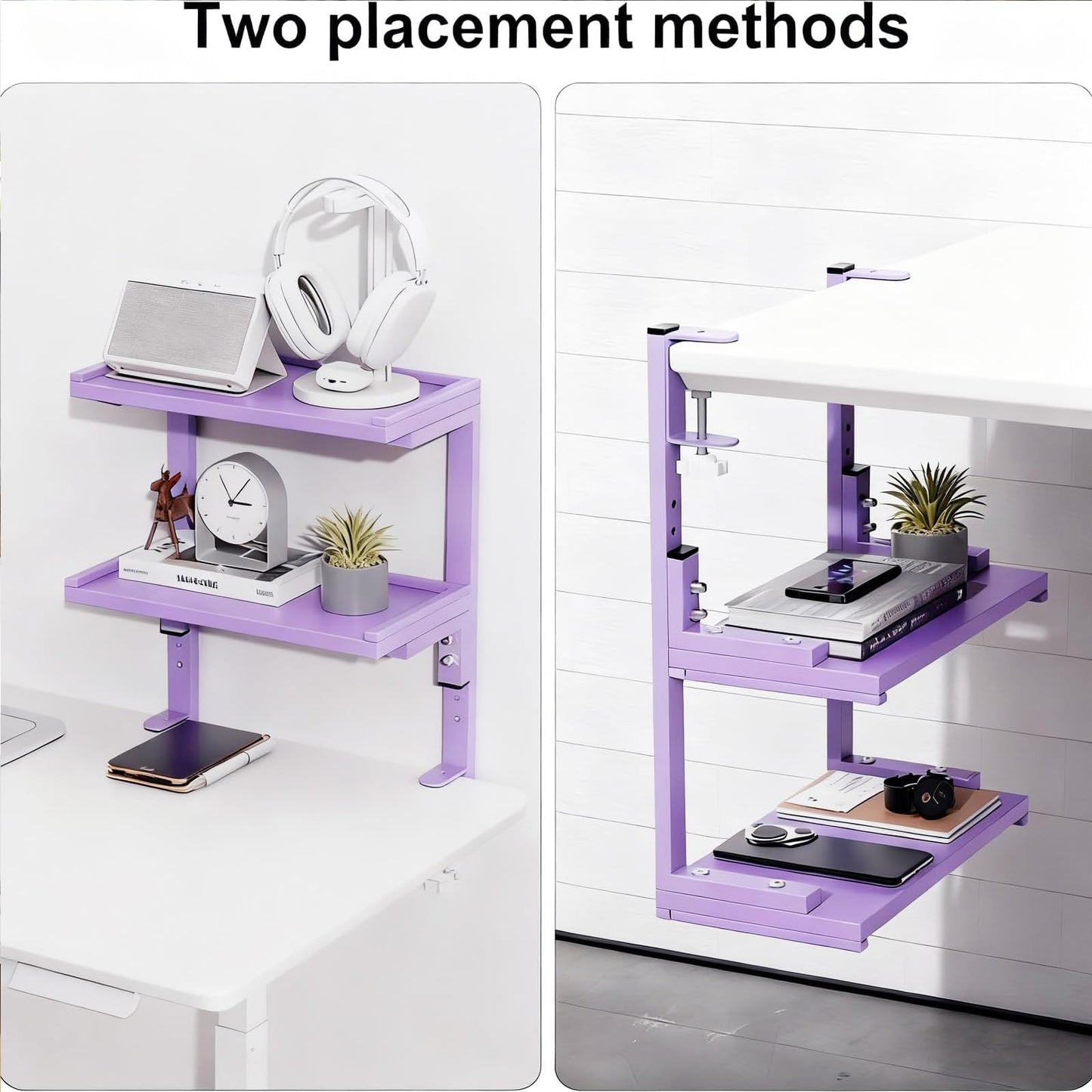 Spacrea 2 Tier Clamp on Desk Shelf