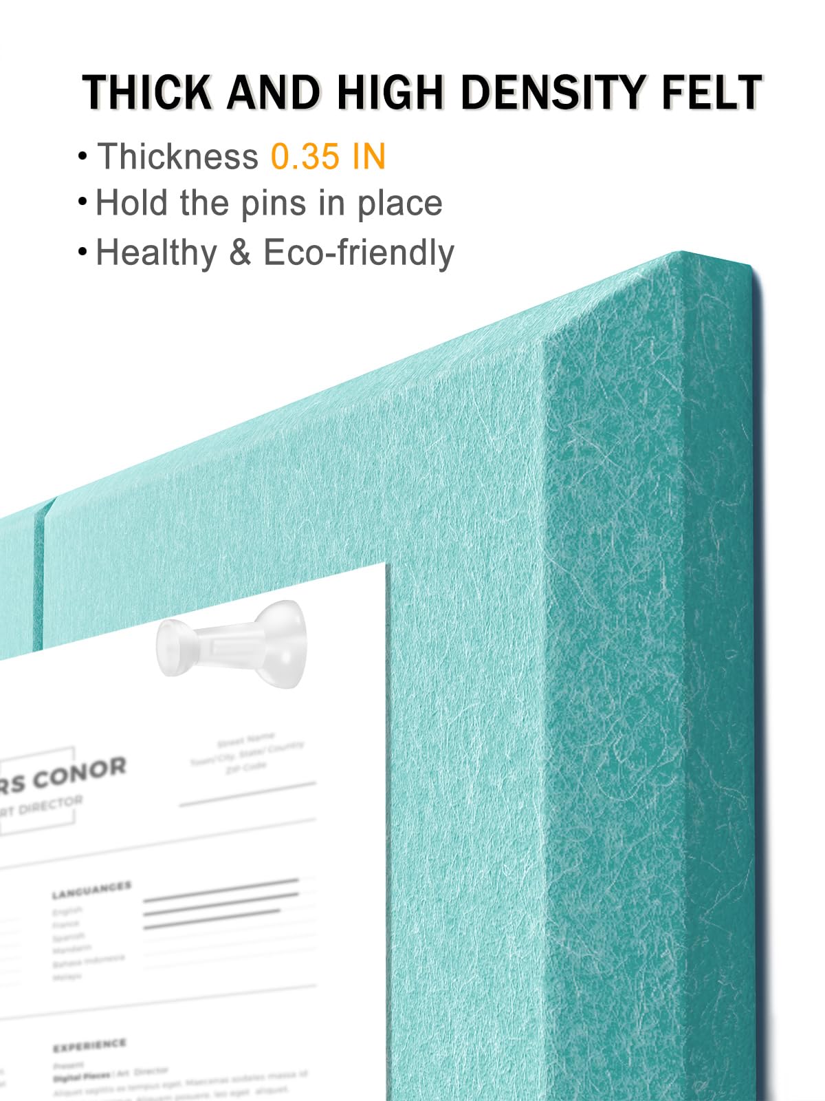Hsurbtra Cork Board for Wall 24 x 18 Inch, 6 Pack Felt Bulletin Notice Board with Pushpins for