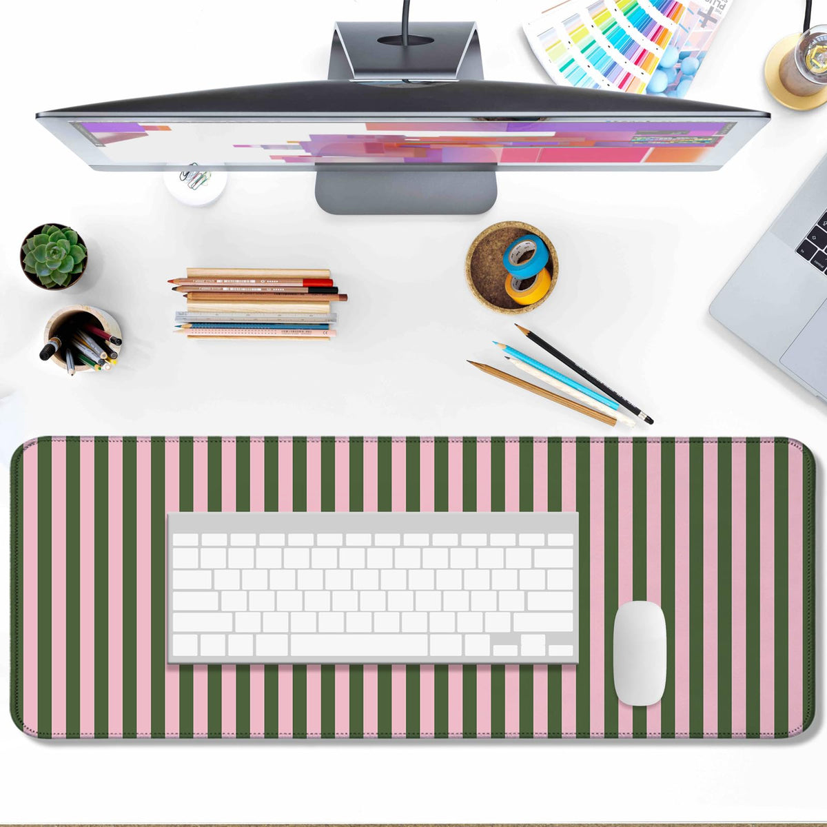 AYKDTFN Stripe Large Mouse Pad, Extended Desk Mat for Gaming, Office & Home