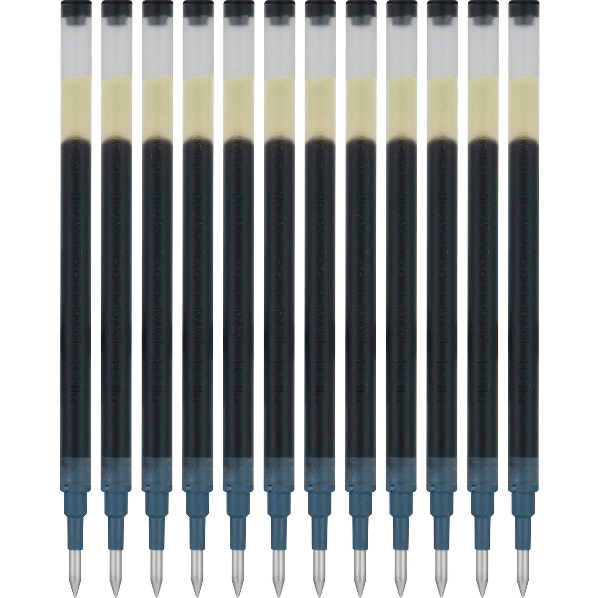 Pilot G2 Gel Ink Refills, Ultra Fine Point 0.38 mm, Black, Pack of 12