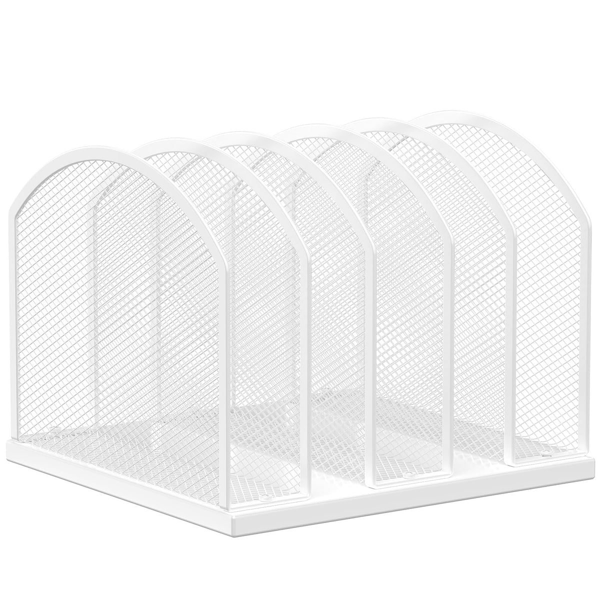 Gawerk 5-Section Vertical Desktop Organizer, 6-Section Mesh File Folder Stand Sorter for Office