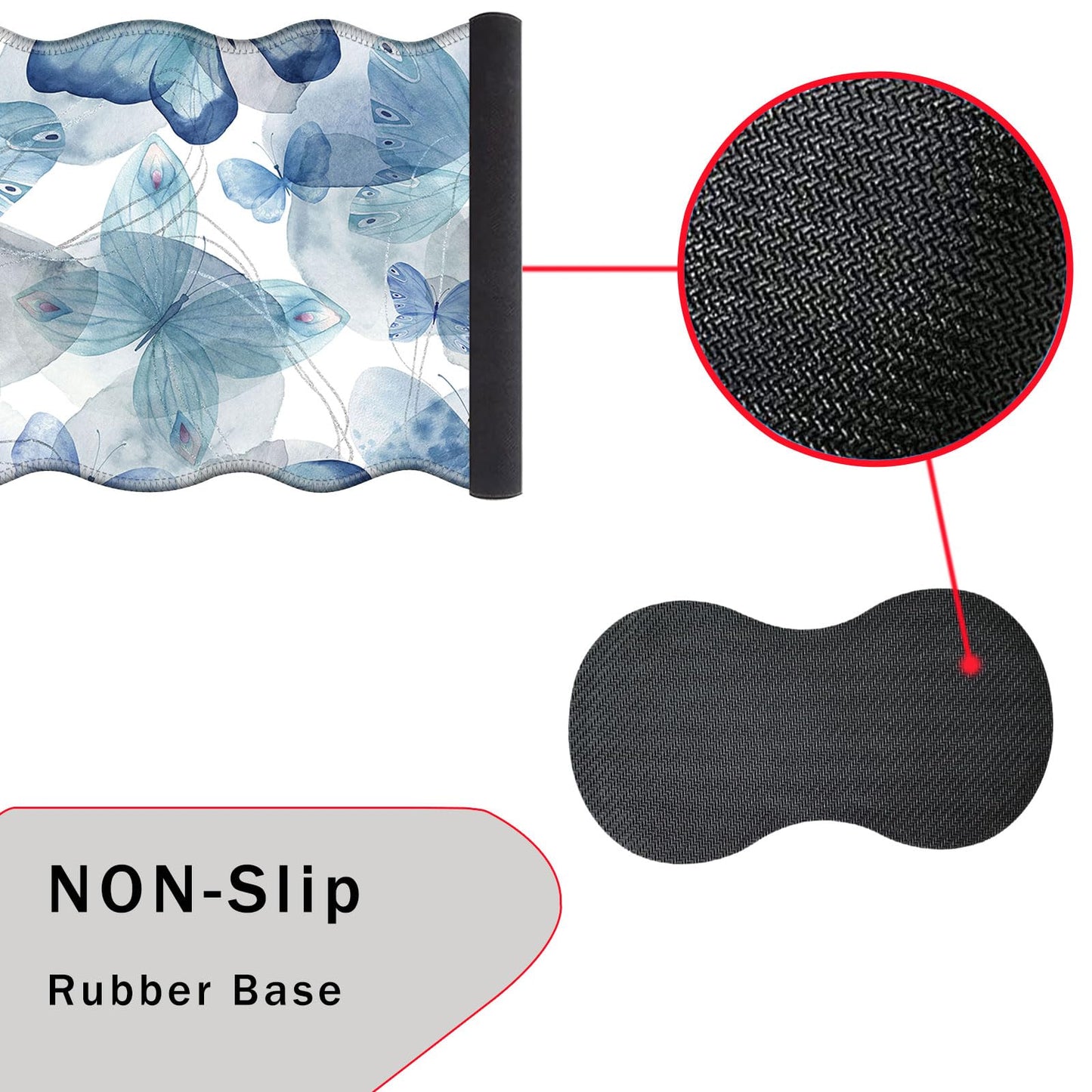CICPLKSE Mouse Pad with Wrist Support + Desk Mat + Coaster 3 in 1 Set, XL Large Gaming Mousepad