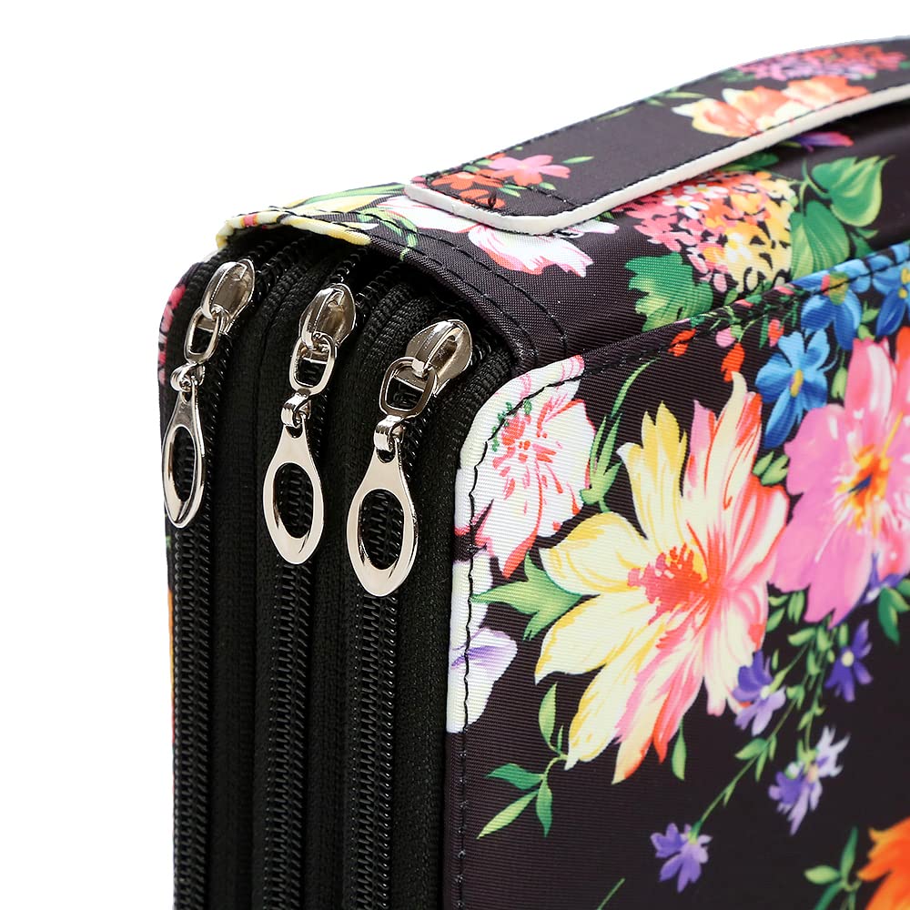 Lbxgap 120 Slots Colored Pencil Case Organizer, 3 Layer Bag