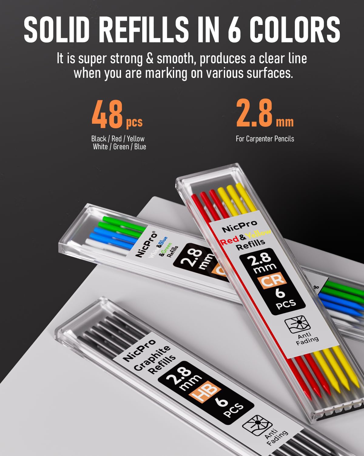 Nicpro 4 Pack Carpenter Pencils with Sharpener & Holster, Carpenter Tools
