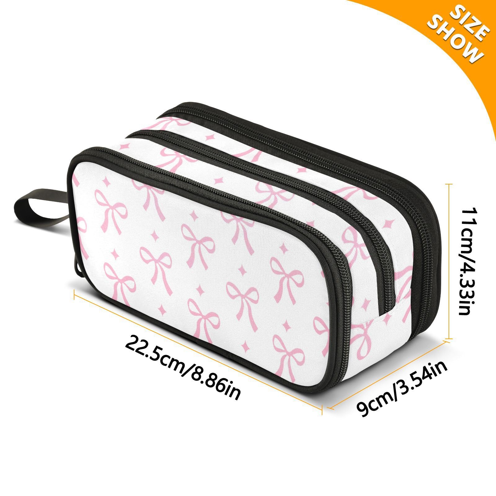 XUWU Bow Large Capacity Pencil Case Pencil Pouch Pen Box