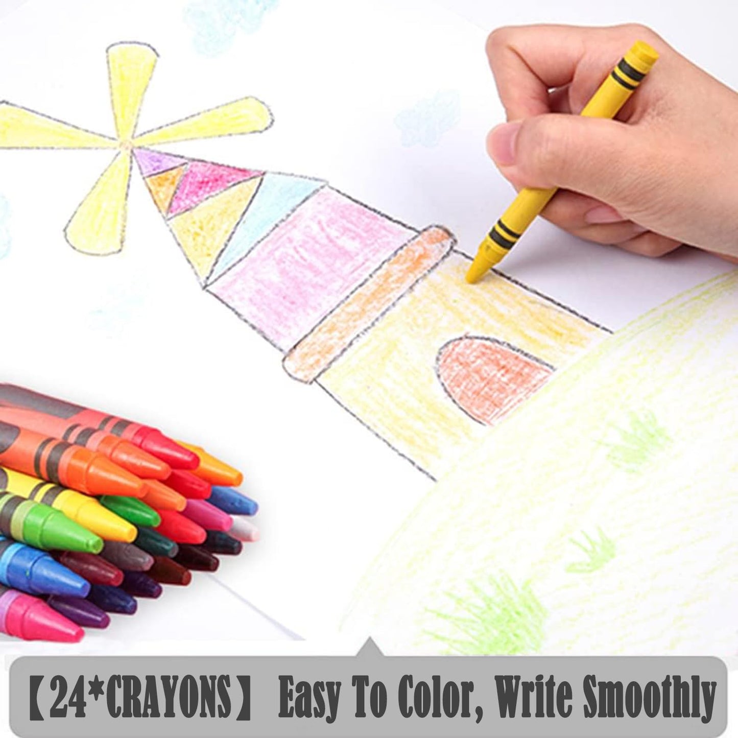DLUCKY 208 PCS Art Supplies Drawing Art Kit Adults for Kids Art Set,Black