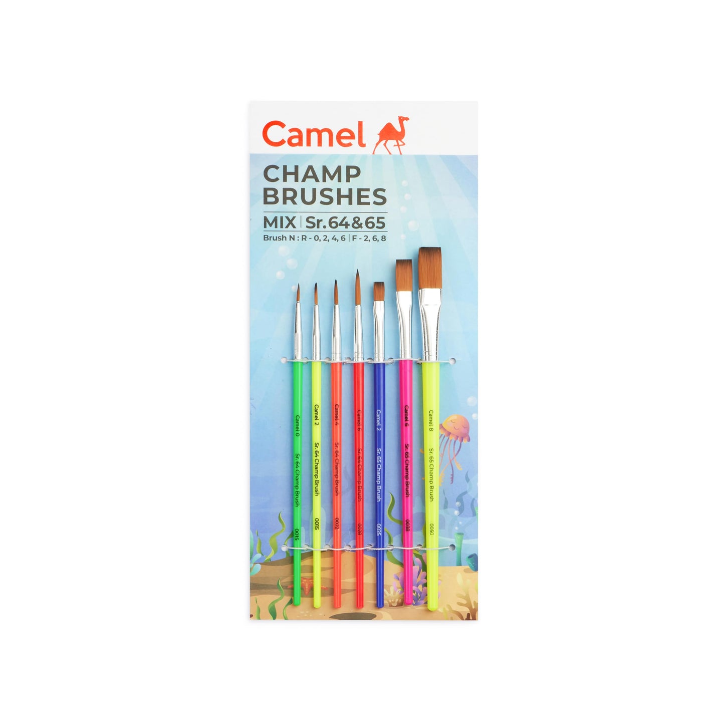 Camlin Champ Brush Set - Pack of 7 (Multicolor)