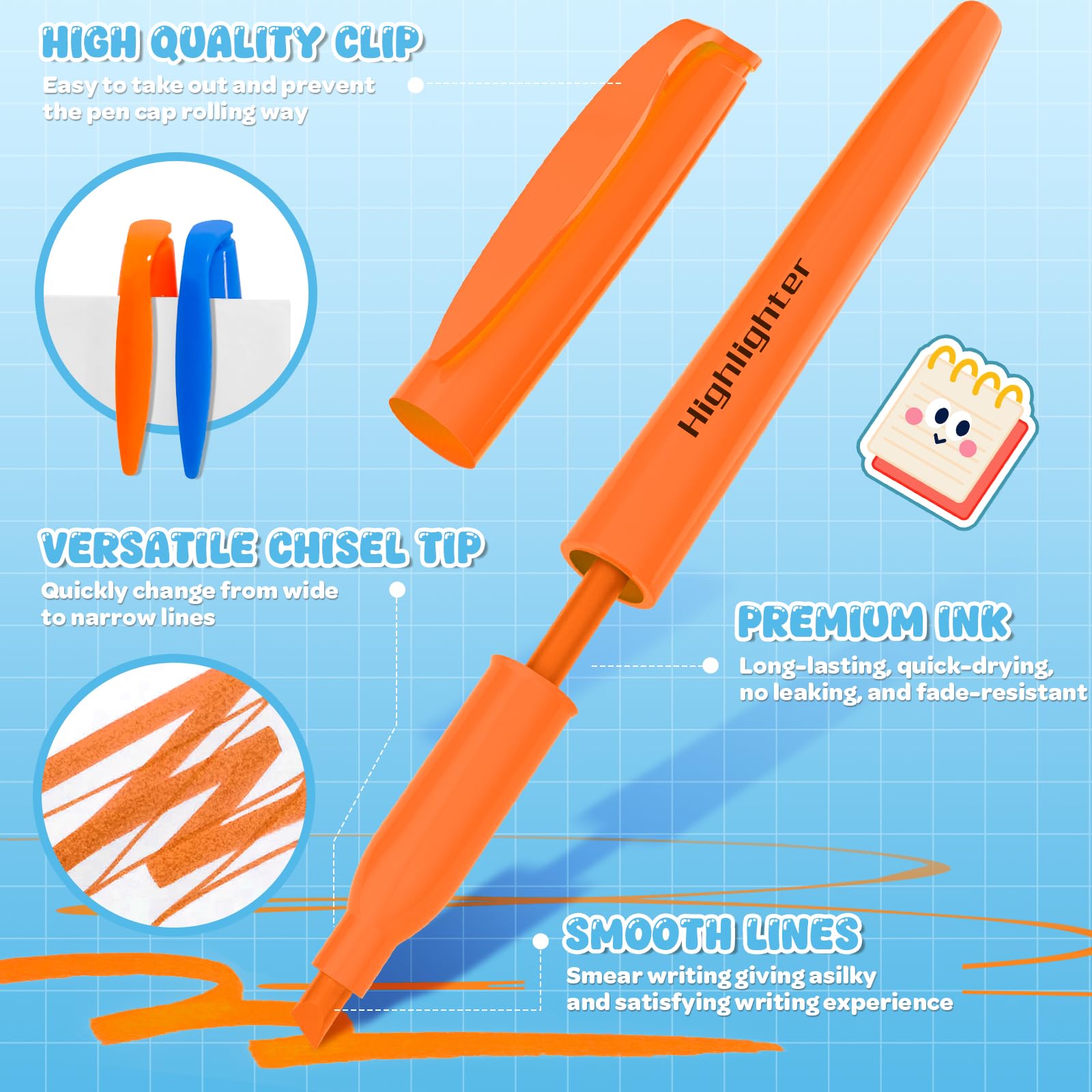 DUONIZAY 150 Count Highlighters Assorted Colors Bulk - 6 Colors Dry-Quickly No Bleed Chisel Tip