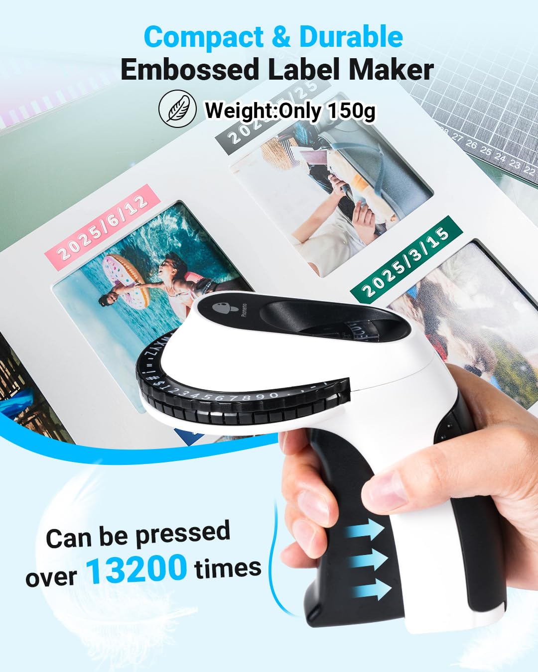 Phomemo Label Maker, Vintage Embossing Label Maker Machine with 6 Tapes
