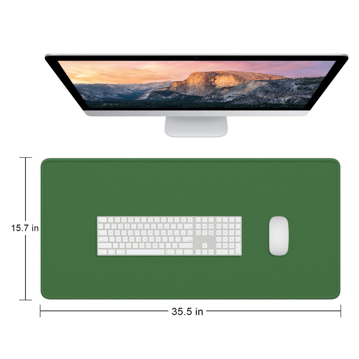 Dapesuom Large Gaming Mouse Pad, Extended Mouse Mat with Stitched Edges, Full Size Keyboard Pad
