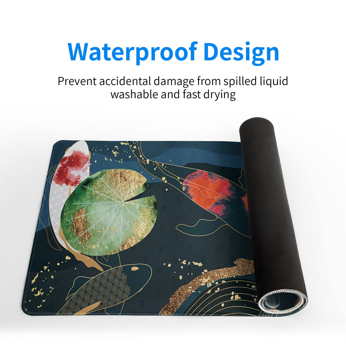 Japanese Gaming Mouse Pad XL - Extended Large Mouse Mat Desk Pad, Stitched Edges Mousepad, 3mm