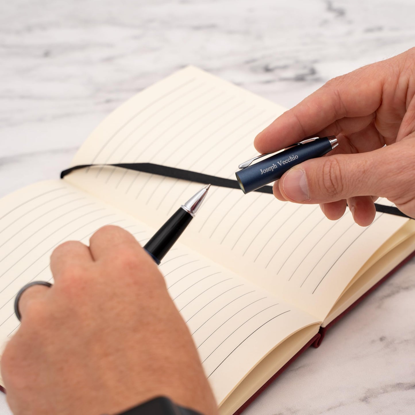 Cross Calais Personalized Rollerball Pen, Matte Midnight Blue, Chrome Trim