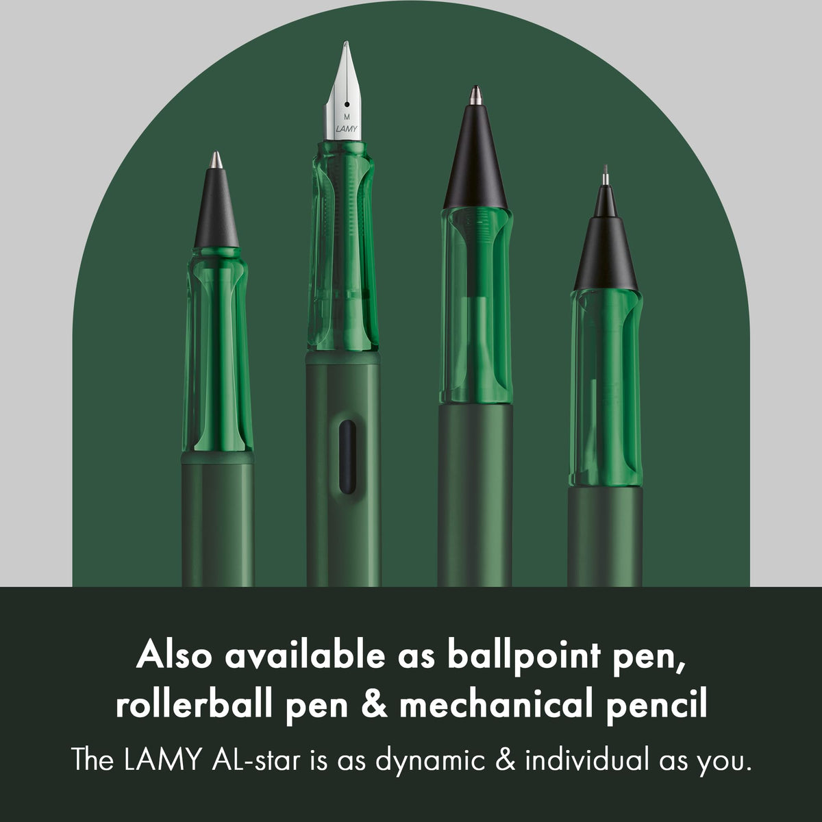 LAMY AL-star pine - Fountain Pen with ergonomic grip & polished steel nib in size EF - lightweight