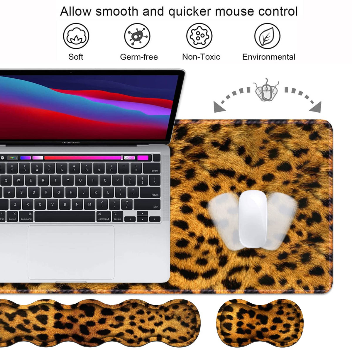 Ergonomic Keyboard Wrist Rest and Mouse Pad Wrist Rest Set, Large XXL Gaming Mousepad 31.5"x 11.8"